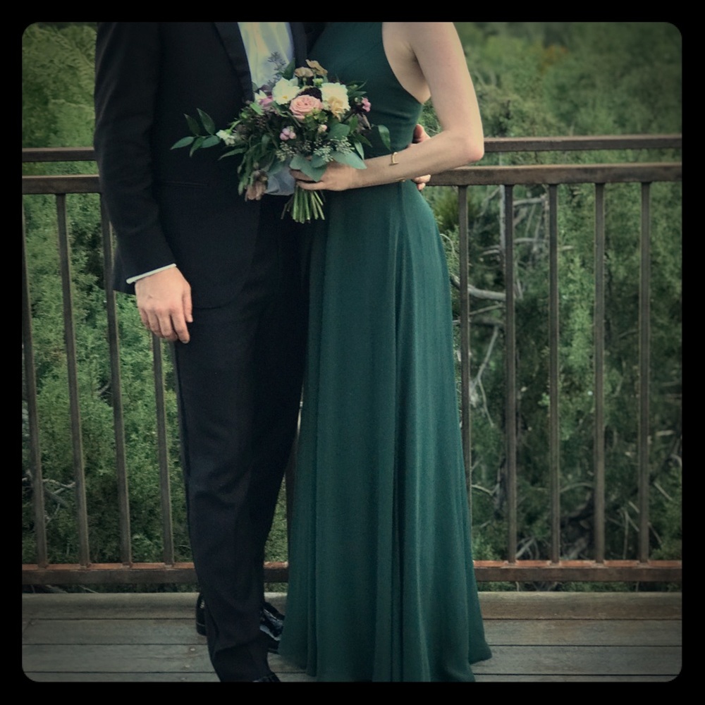 Jenny Yoo Collection Kayla Hunter green dress